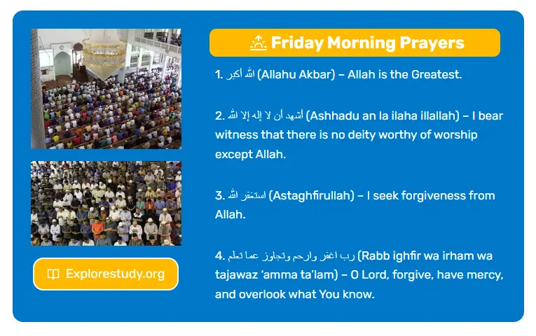 Friday Morning Prayers