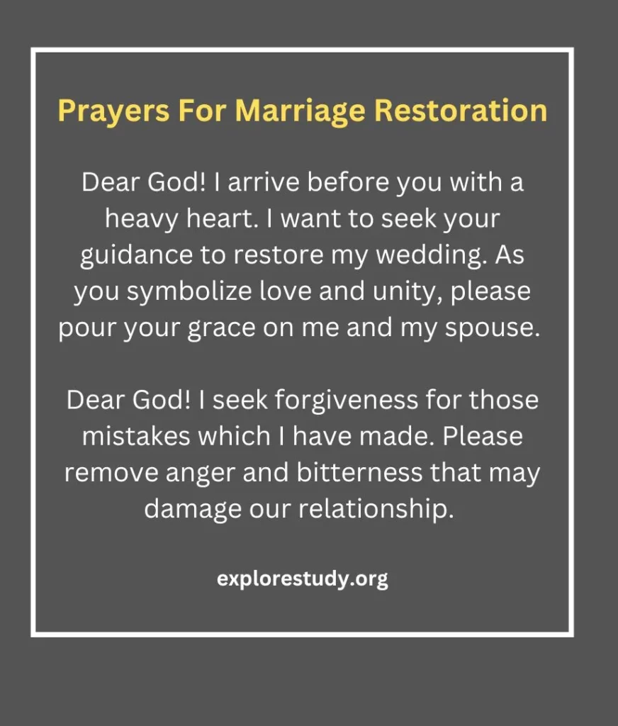 Prayers For Marrige Restoration